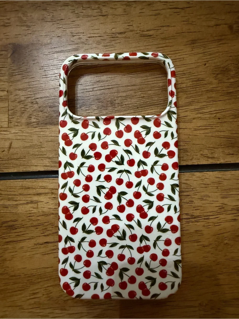 Mag Safe iPhone 17 pro Max Cherry Print White Phone Case